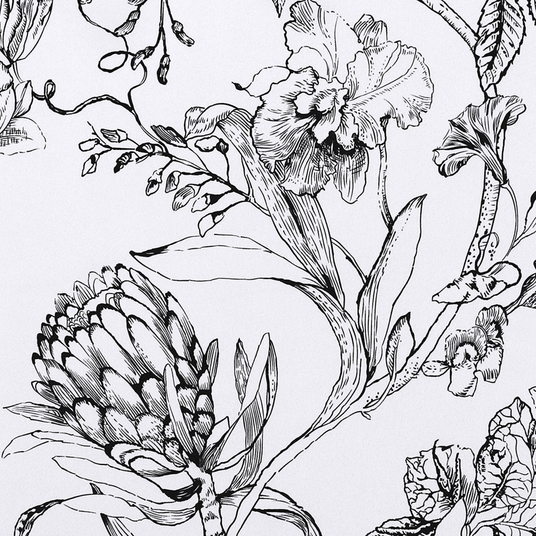 Pendar Camellia Floral Textured 84 Inch long Fabric 100% Blackout Curtain Black Liner Grommet 96 Inch Thermal Drapes for Livingroom